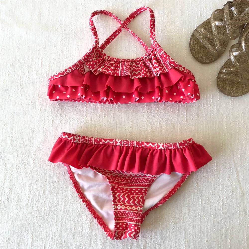 Tucker & Tate Two Piece Ruffled Bikini Size 6